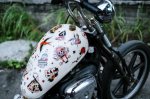 motor with stickers